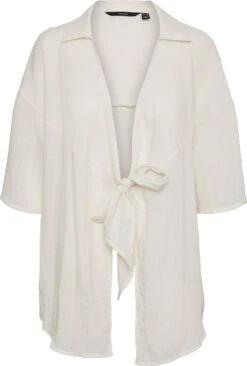 Vero Moda Blouse Vmchris 2/4 Knot Shirt Wvn 10285593 Birch Dames Maat - L