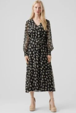 Vero Moda Jurk Vmpica L/s V-neck 7/8 Dress Wvn Btq Black Dames Maat - XL 7 Vero Moda Jurk Vmpica L/s V-neck 7/8 Dress Wvn Btq Black Dames Maat - XL -Vero Moda 810x1200 2