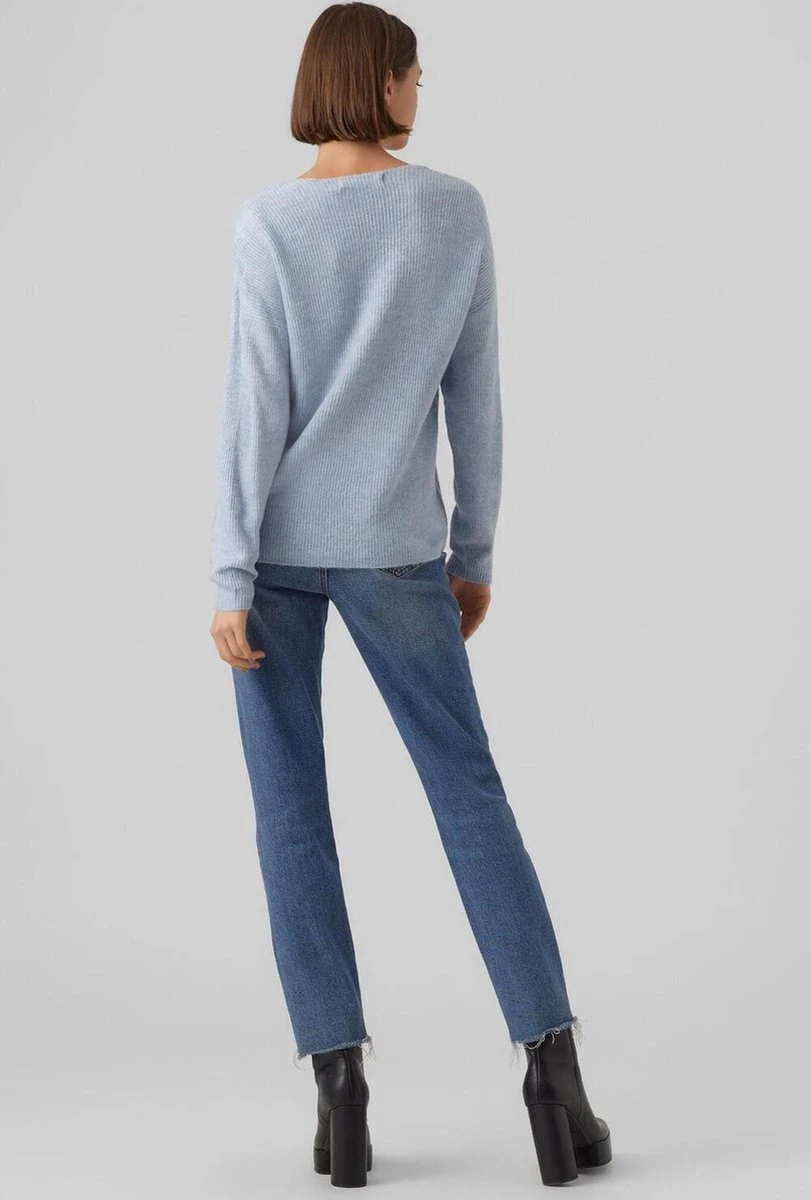 VERO MODA VMCREWLEFILE LS V-NECK BLOUSE NOOS Dames Trui - Maat XS 4 VERO MODA VMCREWLEFILE LS V-NECK BLOUSE NOOS Dames Trui - Maat XS - Afbeelding 4