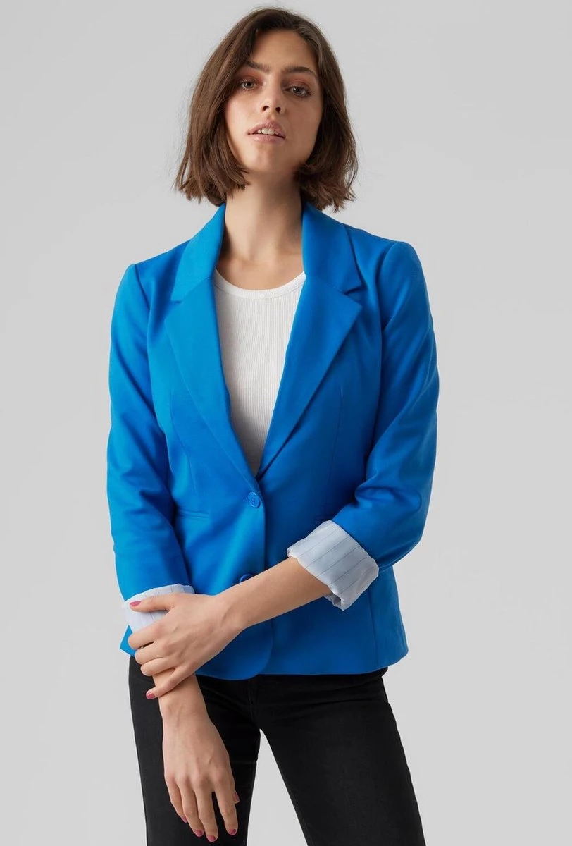 Vero Moda Blazer Vmlucca Ls Slim Jersey Blazer Noos 10255818 Skydiver Dames Maat - M 2 Vero Moda Blazer Vmlucca Ls Slim Jersey Blazer Noos 10255818 Skydiver Dames Maat - M - Afbeelding 2