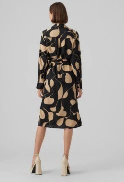 VERO MODA VMLYDIA LS CALF SHIRT DRESS WVN Dames Jurk - Maat L -Vero Moda 817x1200 1
