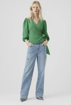Vero Moda T-shirt Vmpepper Aya 3/4 Wrap Top Wvn 10282131 Bright Green Dames Maat - S 9 Vero Moda T-shirt Vmpepper Aya 3/4 Wrap Top Wvn 10282131 Bright Green Dames Maat - S -Vero Moda 817x1200 12