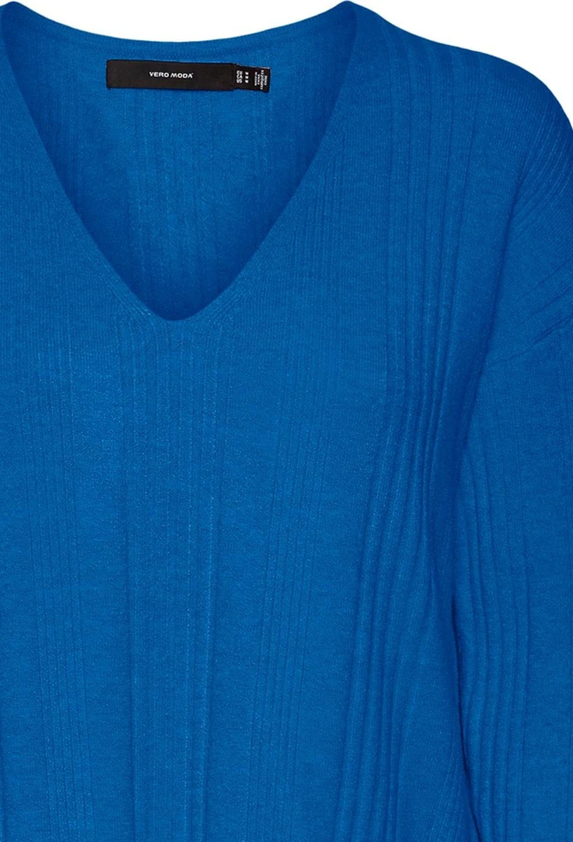 Vero Moda Trui Vminnie Ls V-neck Pullover Ga Boo 10277276 Skydiver Dames Maat - XL 2 Vero Moda Trui Vminnie Ls V-neck Pullover Ga Boo 10277276 Skydiver Dames Maat - XL - Afbeelding 2