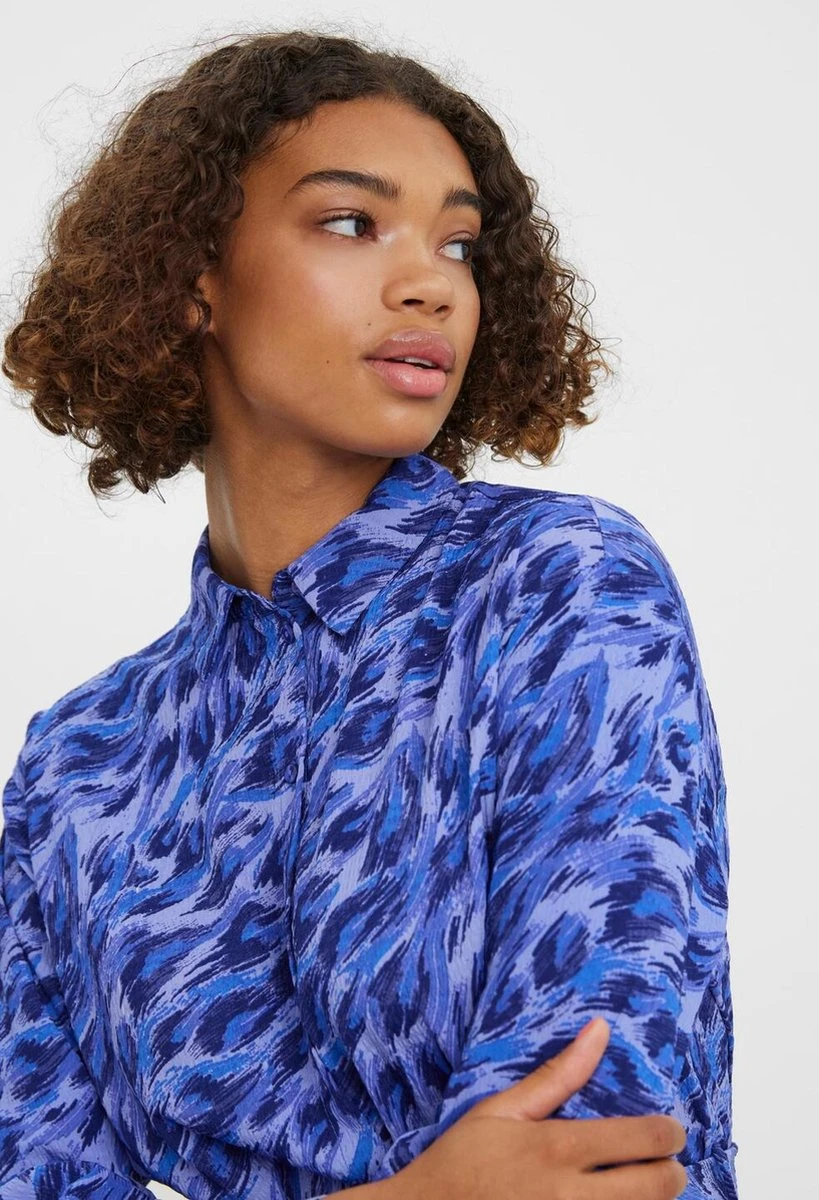 VERO MODA VMFREJA LS BLK SHIRT DRESS WVN Dames Jurk - Maat M 4 VERO MODA VMFREJA LS BLK SHIRT DRESS WVN Dames Jurk - Maat M - Afbeelding 4