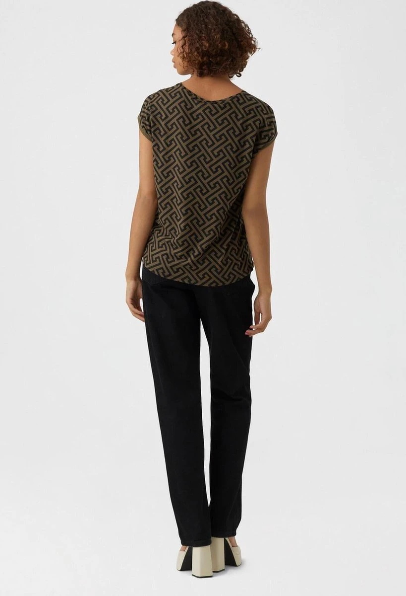 VERO MODA VMAVA PLAIN SS TOP MULTI AOP NOOS GA Dames T-shirt - Maat S 4 VERO MODA VMAVA PLAIN SS TOP MULTI AOP NOOS GA Dames T-shirt - Maat S - Afbeelding 4