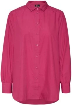 Vero Moda Blouse Vmella L/s Basic Shirt Noos 10264952 Pink Yarrow Dames Maat - XL