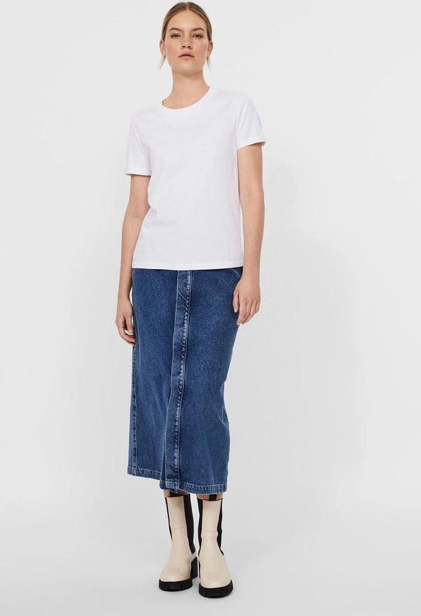 Vero Moda T-shirt Vmpaula S/s T-shirt Ga Noos 10243889 White Dames Maat - XL 5 Vero Moda T-shirt Vmpaula S/s T-shirt Ga Noos 10243889 White Dames Maat - XL - Afbeelding 5