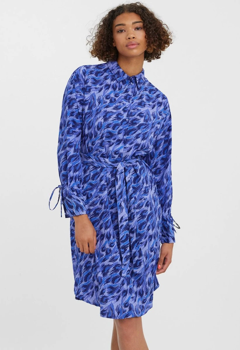 VERO MODA VMFREJA LS BLK SHIRT DRESS WVN Dames Jurk - Maat M 2 VERO MODA VMFREJA LS BLK SHIRT DRESS WVN Dames Jurk - Maat M - Afbeelding 2