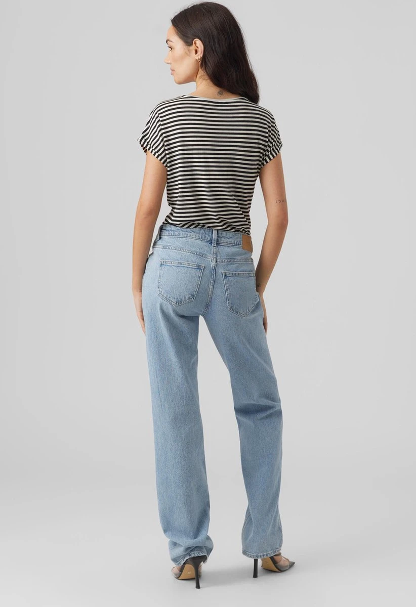 VERO MODA VMAVA PLAIN SS TOP STRIPE GA JRS NOOS Dames T-shirt - Maat XL 3 VERO MODA VMAVA PLAIN SS TOP STRIPE GA JRS NOOS Dames T-shirt - Maat XL - Afbeelding 3