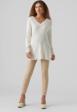 Vero Moda Trui Vmnewlexsun Ls Long V-neck Pullover 10278332 Snow White Dames Maat - M -Vero Moda 824x1200 11