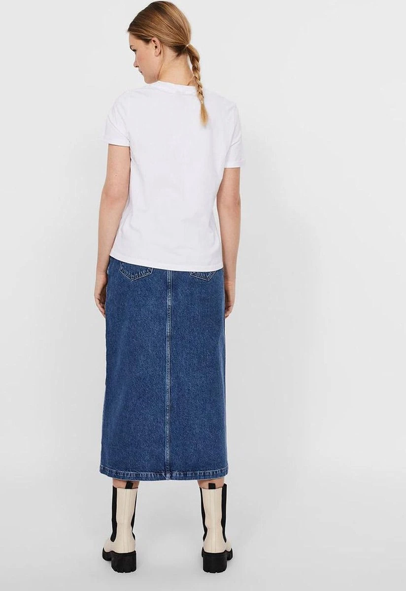 Vero Moda T-shirt Vmpaula S/s T-shirt Ga Noos 10243889 White Dames Maat - XL 2 Vero Moda T-shirt Vmpaula S/s T-shirt Ga Noos 10243889 White Dames Maat - XL - Afbeelding 2