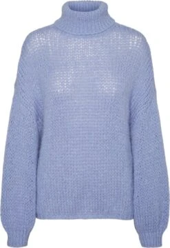 Vero Moda VMBELLA LS ROLL NECK PULLOVER GA EXP Dames Trui Jacaranda - Maat XXL