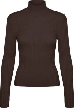 VERO MODA VMKIKI LS ROLLNECK BLOUSE GA Dames Trui - Maat L