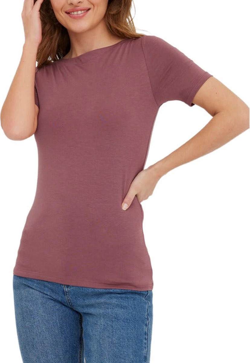 Vero Moda T-shirt Vmpanda Modal S/s Top Ga Noos 10231753 Black Dames Maat - L 2 Vero Moda T-shirt Vmpanda Modal S/s Top Ga Noos 10231753 Black Dames Maat - L - Afbeelding 2