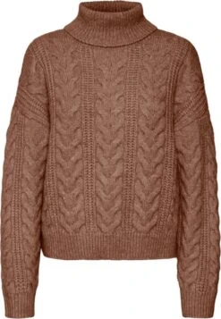 Vero Moda VMSIENA LS ROLL-NECK BLOUSE Dames Trui Aztec - Maat L