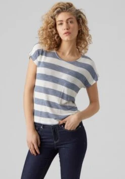 Vero Moda T-shirt Vmwide Stripe S/l Top Ga Jrs Noos 10284474 China Blue Dames Maat - M 17 Vero Moda T-shirt Vmwide Stripe S/l Top Ga Jrs Noos 10284474 China Blue Dames Maat - M -Vero Moda 834x1200 1