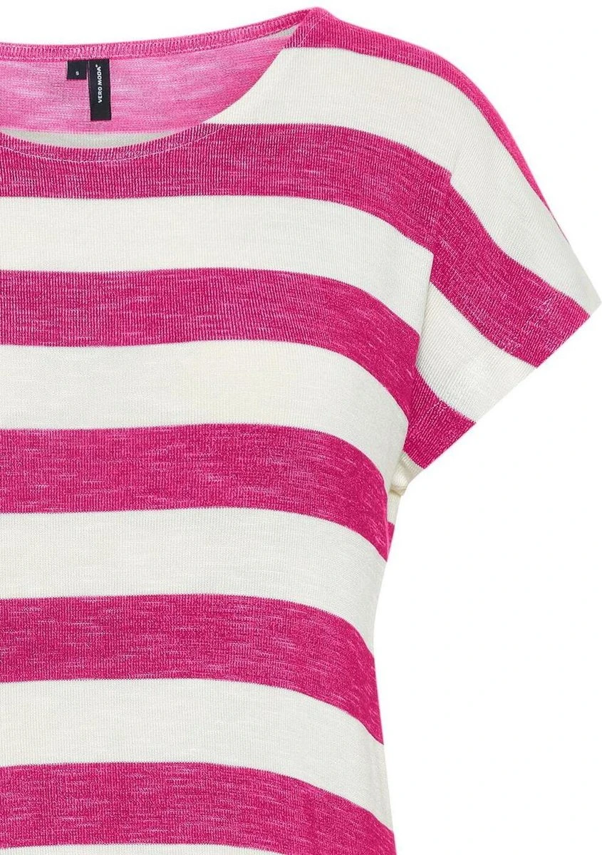 VERO MODA VMWIDE STRIPE S/L TOP GA JRS NOOS Dames Top - Maat XS 2 VERO MODA VMWIDE STRIPE S/L TOP GA JRS NOOS Dames Top - Maat XS - Afbeelding 2