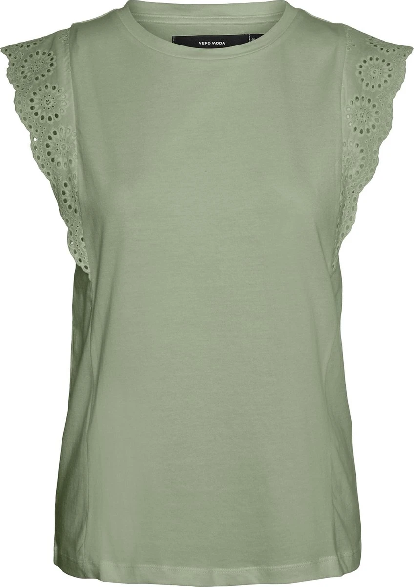 Vero Moda T-shirt Vmhollyn Ss Top Noos 10259908 Reseda Dames Maat - M 1 Vero Moda T-shirt Vmhollyn Ss Top Noos 10259908 Reseda Dames Maat - M