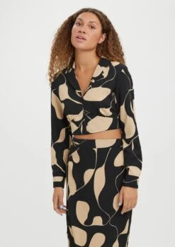 Vero Moda VMLYDIA LS SHORT SHIRT WVN Dames Top Black - Maat XL 9 Vero Moda VMLYDIA LS SHORT SHIRT WVN Dames Top Black - Maat XL -Vero Moda 849x1200