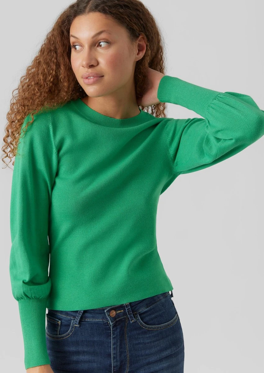 VERO MODA VMHOLLYKARISPUFF LS O-NECK PULLOV GA BOO Dames Trui - Maat L 3 VERO MODA VMHOLLYKARISPUFF LS O-NECK PULLOV GA BOO Dames Trui - Maat L - Afbeelding 3