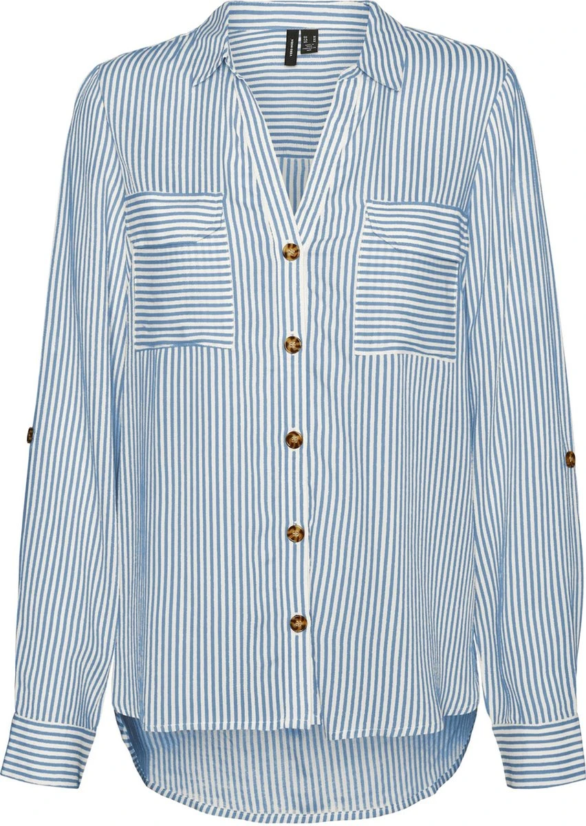 VERO MODA VMBUMPY L/S SHIRT NEW WVN NOOS Dames Blouse - Maat XL 2 VERO MODA VMBUMPY L/S SHIRT NEW WVN NOOS Dames Blouse - Maat XL - Afbeelding 2