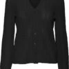 Vero Moda VMPIXI L/S LACE SHIRT WVN BTQ Dames Top Black - Maat L