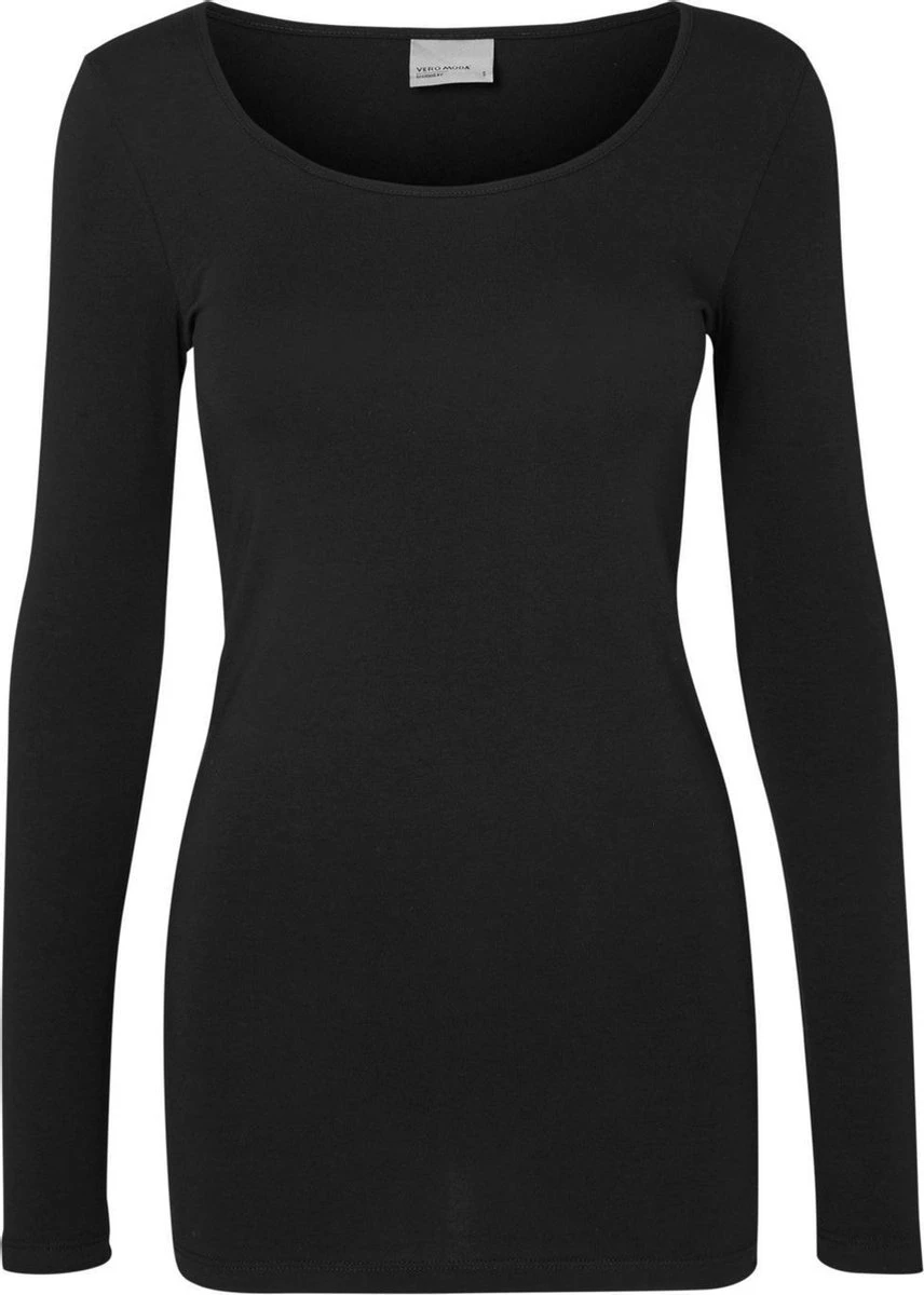 Vero Moda T-shirt Vmmaxi My Ls Soft Long U-neck Noos 10152908 Black Dames Maat - L 9 Vero Moda T-shirt Vmmaxi My Ls Soft Long U-neck Noos 10152908 Black Dames Maat - L - Afbeelding 9