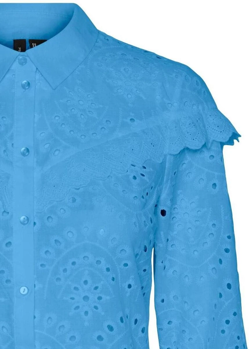 VERO MODA VMNEW NORA LS SHIRT WVN Dames Blouse - Maat XS 2 VERO MODA VMNEW NORA LS SHIRT WVN Dames Blouse - Maat XS - Afbeelding 2