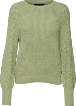 Vero Moda Trui Vmnicola Ls O-neck Pullover Boo 10277711 Reseda Dames Maat - L
