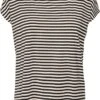 VERO MODA VMAVA PLAIN SS TOP STRIPE GA JRS NOOS Dames T-shirt - Maat XXL