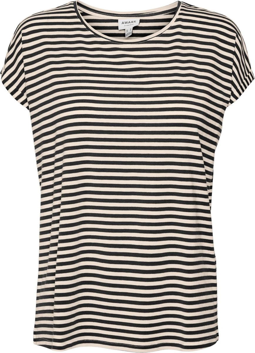 VERO MODA VMAVA PLAIN SS TOP STRIPE GA JRS NOOS Dames T-shirt - Maat XL 1 VERO MODA VMAVA PLAIN SS TOP STRIPE GA JRS NOOS Dames T-shirt - Maat XL