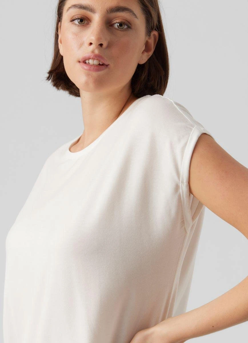 VERO MODA VMAVA PLAIN SS TOP GAJRS NOOS Dames T-shirt - Maat L 4 VERO MODA VMAVA PLAIN SS TOP GAJRS NOOS Dames T-shirt - Maat L - Afbeelding 4