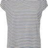 Vero Moda T-shirt Vmava Plain Ss Top Stripe Ga Jrs N 10284469 China Blue Dames Maat - L