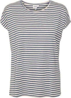 Vero Moda T-shirt Vmava Plain Ss Top Stripe Ga Jrs N 10284469 China Blue Dames Maat - L