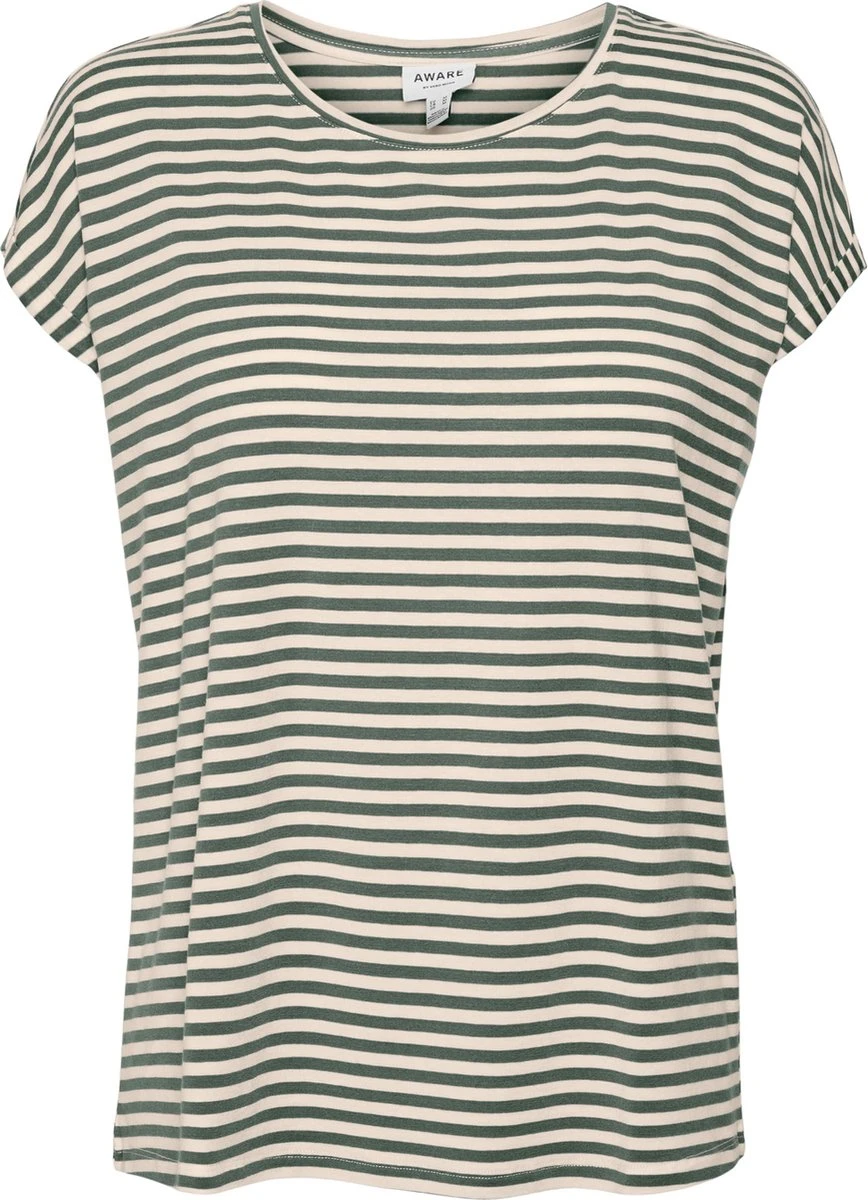 Vero Moda T-shirt Vmava Plain Ss Top Stripe Ga Jrs N 10284469 Laurel Wreath Dames Maat - L 1 Vero Moda T-shirt Vmava Plain Ss Top Stripe Ga Jrs N 10284469 Laurel Wreath Dames Maat - L