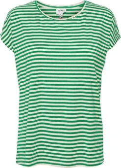 VERO MODA VMAVA PLAIN SS TOP STRIPE GA JRS NOOS Dames T-shirt - Maat M