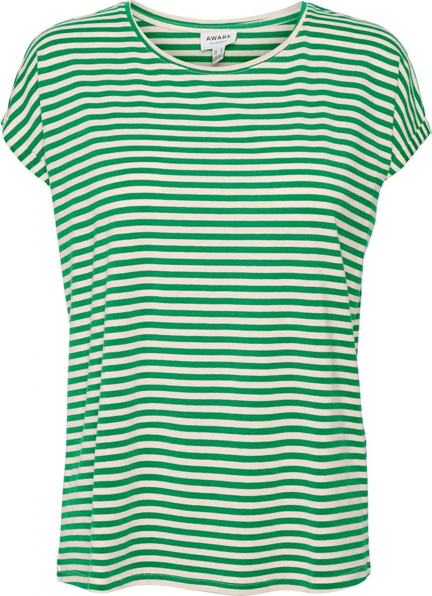 VERO MODA VMAVA PLAIN SS TOP STRIPE GA JRS NOOS Dames T-shirt - Maat M 1 VERO MODA VMAVA PLAIN SS TOP STRIPE GA JRS NOOS Dames T-shirt - Maat M
