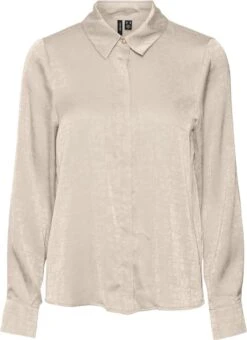 Vero Moda Blouse Vmpaulina L/s Shirt Wvn Btq 10284665 Whitecap Gray Dames Maat - M