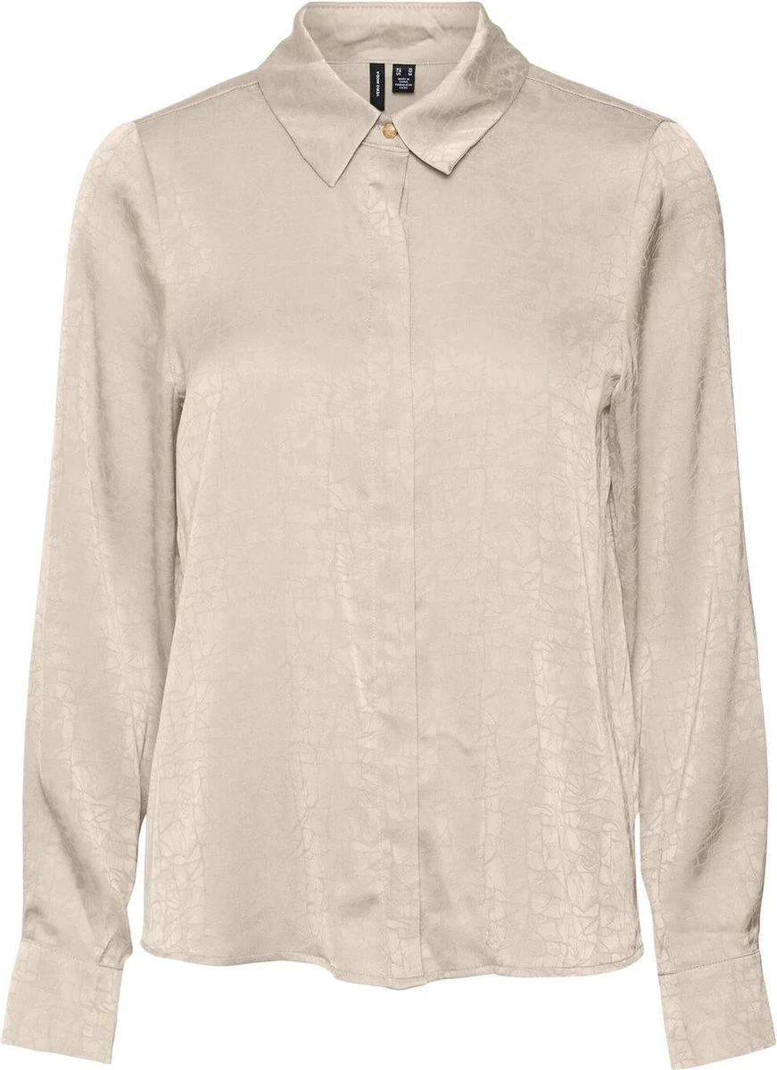 Vero Moda Blouse Vmpaulina L/s Shirt Wvn Btq 10284665 Whitecap Gray Dames Maat - M 1 Vero Moda Blouse Vmpaulina L/s Shirt Wvn Btq 10284665 Whitecap Gray Dames Maat - M