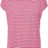 Vero Moda T-shirt Vmava Plain Ss Top Stripe Ga Jrs N 10284469 Pink Yarrow/pristine Dames Maat - XS