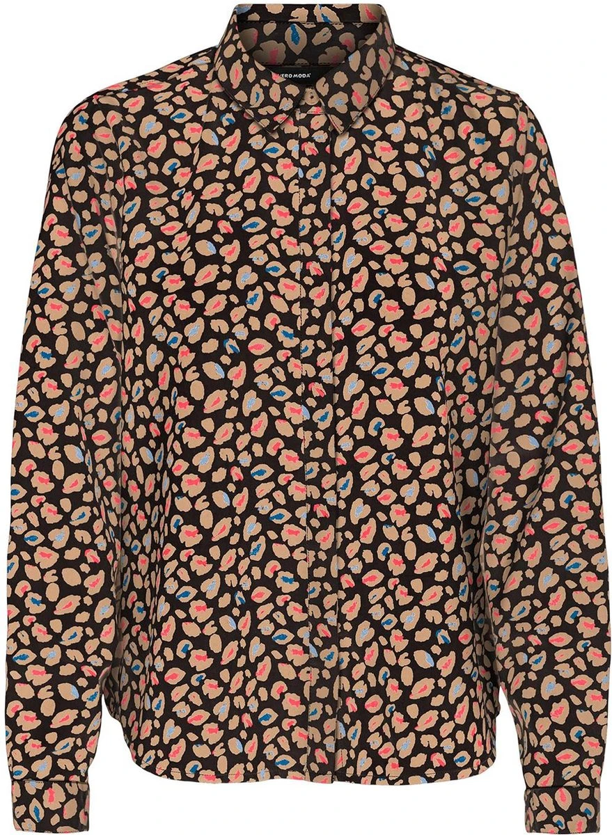 Vero Moda Blouse Vmingrid Ls Midi Shirt Exp 10289935 Black/ingrid Dames Maat - M 1 Vero Moda Blouse Vmingrid Ls Midi Shirt Exp 10289935 Black/ingrid Dames Maat - M