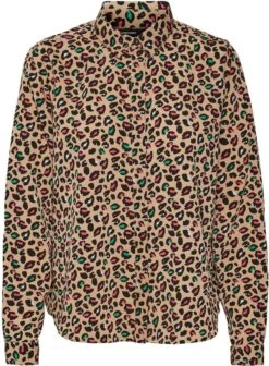 Vero Moda Blouse Vmingrid Ls Midi Shirt Exp 10289935 Silver Mink/ingrid Dames Maat - L