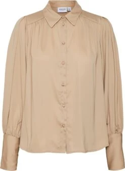 Vero Moda Blouse Vmcasey Ls Shirt Vma 10279362 Silver Mink Dames Maat - XXL