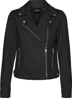 Vero Moda VMJOSE SHORT FAUX SUEDE JACKET BOOS Dames Biker Jacket Black - Maat XXL