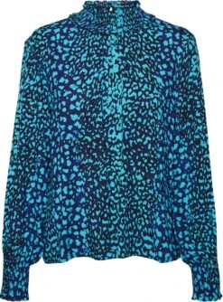 VERO MODA VMKITTIE MDOT LS SMOCK TOP WVN Dames Top - Maat L