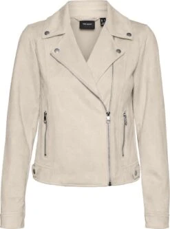 Vero Moda VMJOSE SHORT FAUX SUEDE JACKET BOOS Dames Biker Jacket Birch - Maat L