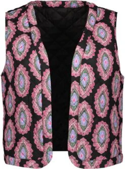 Vero Moda Vest Vmmaya Boho Vest Exp 10290892 Black/pink Yarro Dames Maat - L