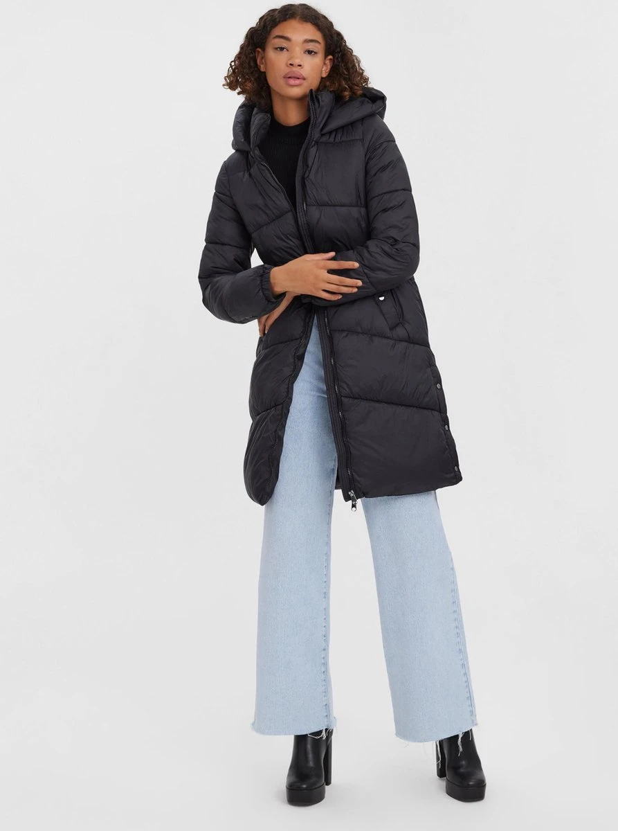 VERO MODA VMUPPSALA COAT Dames Jas Black - Maat XS 2 VERO MODA VMUPPSALA COAT Dames Jas Black - Maat XS - Afbeelding 2