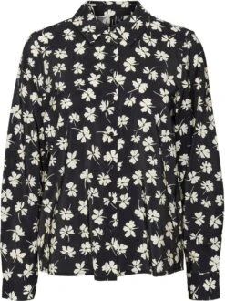 Vero Moda Blouse Vmpica L/s Shirt Wvn Btq 10284248 Black Dames Maat - XL