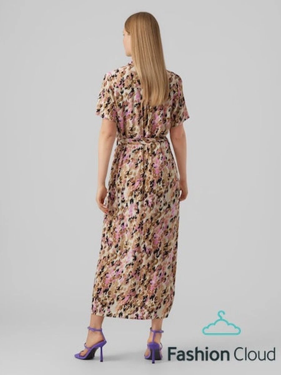 Vero Moda Jurk Vmeasy S/s Long Shirt Dress R1 Wvn 10286792 Tigers Eye/ina Dames Maat - M 7 Vero Moda Jurk Vmeasy S/s Long Shirt Dress R1 Wvn 10286792 Tigers Eye/ina Dames Maat - M - Afbeelding 7